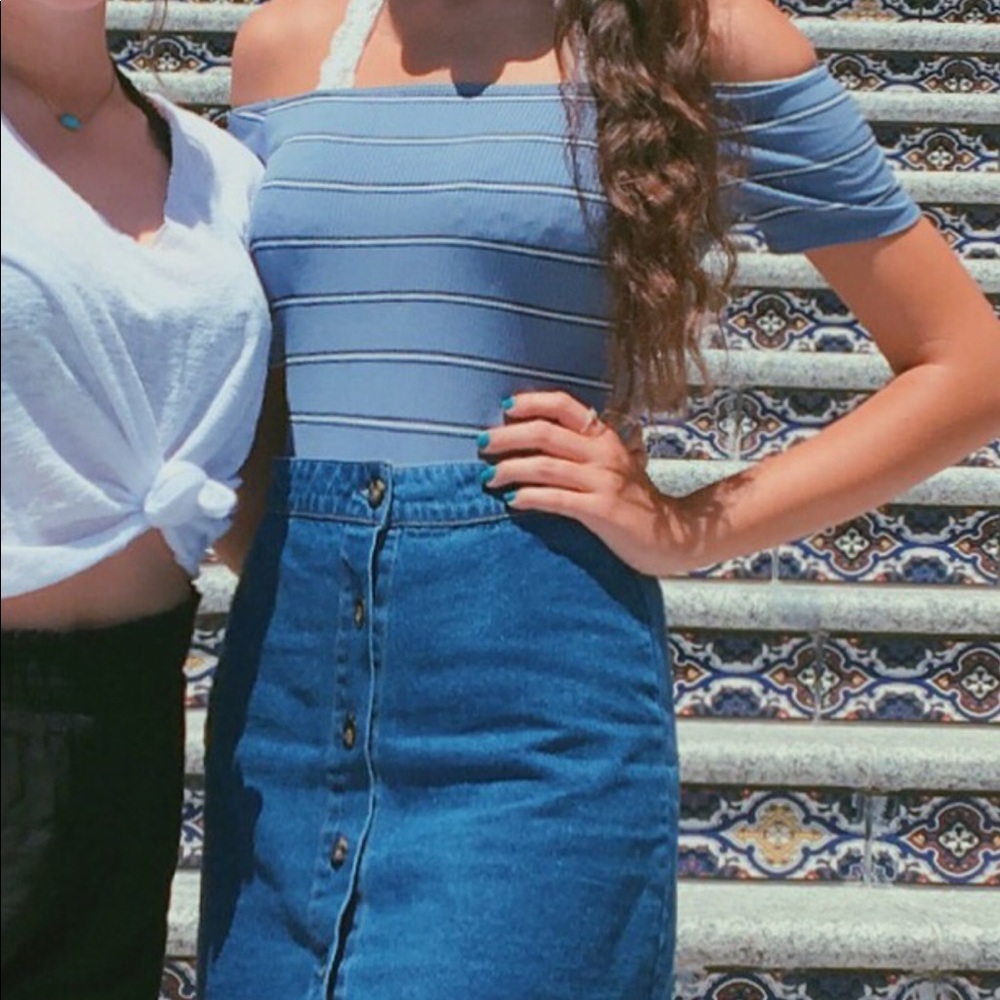 Charlotte Russe Off The Shoulder Bodysuit